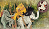 Elephants And Ganesha - Canvas Prints