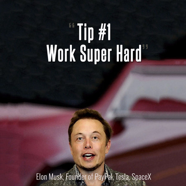 Elon Musk - Paypal, Tesla Founder - Work Super Hard - Canvas Prints