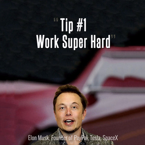 Elon Musk - Paypal, Tesla Founder - Work Super Hard - Framed Prints