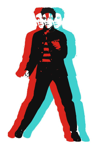 Elvis Pop Art - Infinity Écharpe Mousseline Elvis Pop Art - Infinity Écharpe Mousseline