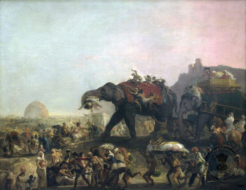 Embassy of Haider Beg Khan to Lord Cornwallis - Johan Zoffany c 1795 Vintage Orientalist Paintings of India - Posters