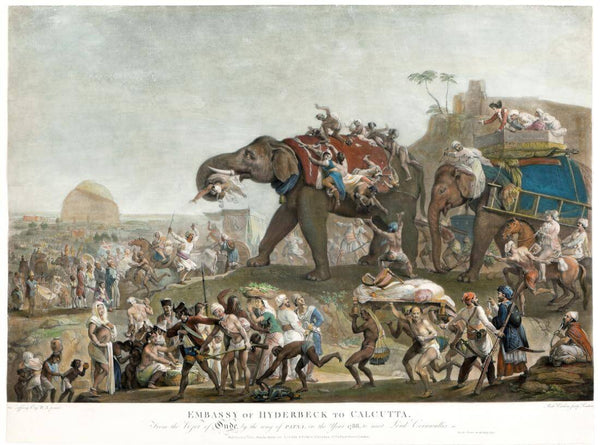Embassy of Haider Beg Khan to Lord Cornwallis - Johan Zoffany - c1795  Vintage Orientalist Painting - Posters