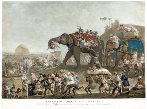 Embassy of Haider Beg Khan to Lord Cornwallis - Johan Zoffany - c1795  Vintage Orientalist Painting - Framed Prints