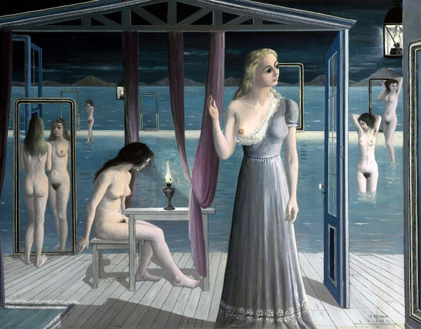 Girls By The Water (Filles au Bord de L’eau) - Paul Delvaux - Surrealist Painter Art - Posters