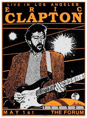 Eric Clapton Live In Los Angeles- Tallenge Music Retro Concert Poster Collection - Life Size Posters by Tallenge Store