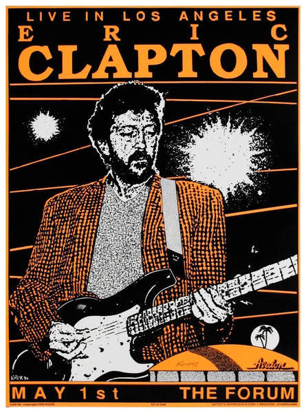Eric Clapton Live In Los Angeles- Tallenge Music Retro Concert Poster  Collection - Canvas Prints