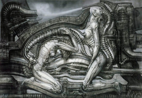 Erotomechanics VII - H R Giger -Bio-mechanical Erotica Art Poster - Framed Prints