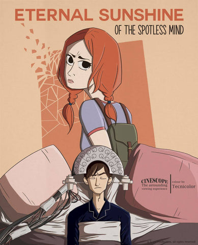 Eternal Sunshine Of The Spotless Mind - JIm Carrey - Hollywood Cult Classic Movie Anime Poster - Life Size Posters