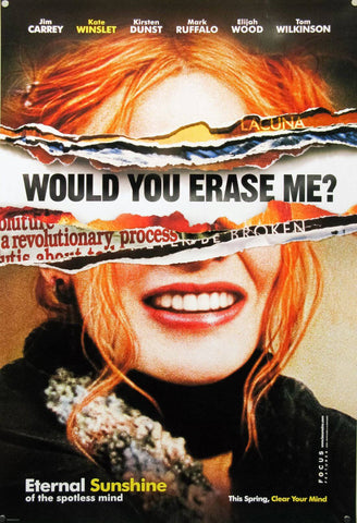 Eternal Sunshine Of The Spotless Mind - Kate Winslet - Hollywood Cult Classic Movie Poster - Posters
