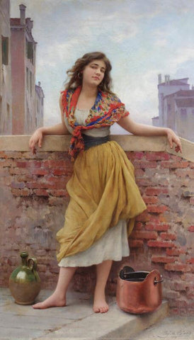 Die Wassertragerin (The Watercarrier) - Canvas Prints by Eugene de Blaas