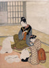 Evening Snow On The Heater - Suzuki Harunobu - Japanese Nishiki-e Woodblock Painting - Canvas Prints