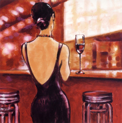 Lady With A Wine Glass - Posters