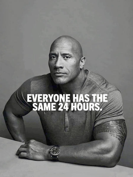 Everyone Has The Same 24 Hours - Dwayne (The Rock) Johnson - Canvas Prints