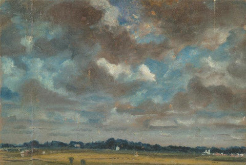 Extensive Landscape With Grey Clouds - Framed Prints