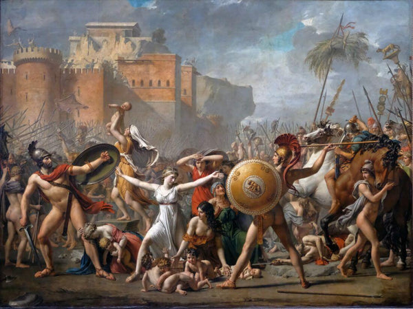 The Intervention of The Sabine Women (L'Intervention Des Femmes Sabines) - Jacques-Louis David - Neoclassical Painting - Canvas Prints