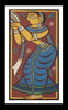 Set of 2 Jamini Roy Paintings - Framed Poster - Small (10 x 18) inches each