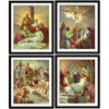 Stations Of The Cross - Christian Art Collection - Set Of 14 Framed Digital Print  (12 x 15 inches) Each