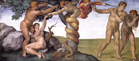 Fall of Man - Canvas Prints by Michelangelo