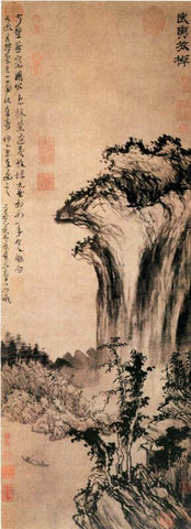 Rowing By Mount Ruyi - Large Art Prints by Fang Congyi