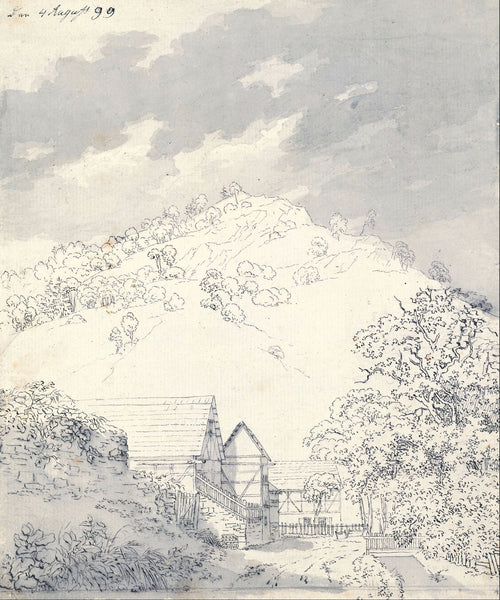 Farmhouses by a Hillside - Large Art Prints