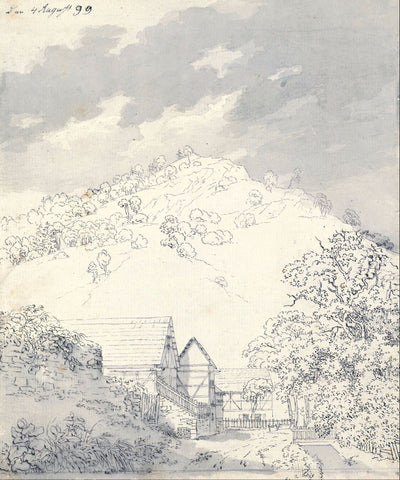 Farmhouses by a Hillside - Large Art Prints by Caspar David Friedrich