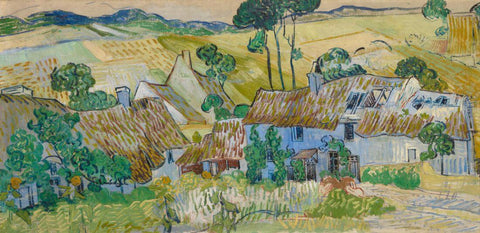 Farms Near Auvers (1890) - Vincent van Gogh - Landscape Painting by Vincent Van Gogh
