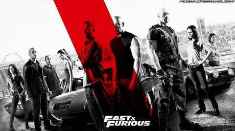 Fast \u0026 Furious - Vin Diesel - Dwayne Rock Johnson - Hollywood Action Movie Poster - Large Art Prints