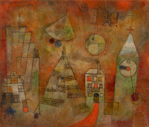 Fateful Hour At A Quarter Past Eleven (Schicksalstunde Um Dreiviertel Zwölf) - Paul Klee Painting by Paul Klee