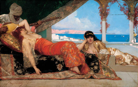 Favorite Of The Emir - Benjamin Constant 1879 - Vintage Orientalist Art Painting - Art Prints