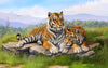 Fearless Twin Tigers - Art Prints