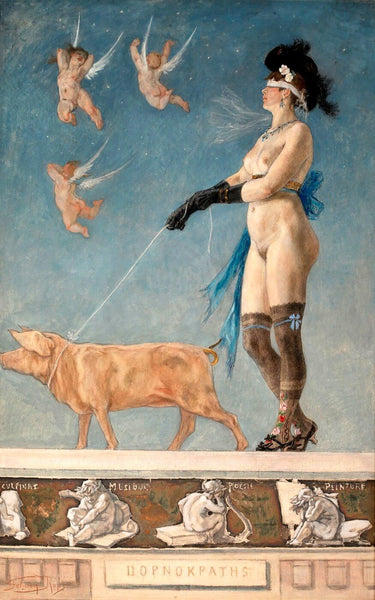 Félicien Rops - Pornokrates - 1878 - Canvas Prints