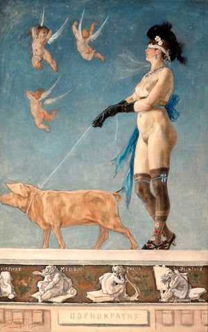 Félicien Rops - Pornokrates - 1878 - Canvas Prints