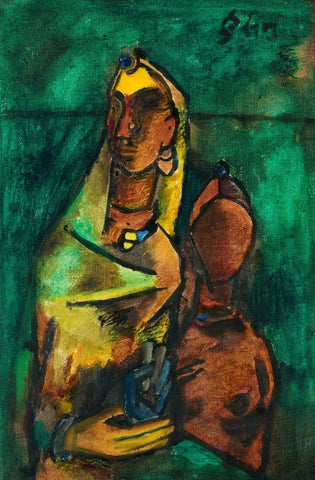 Female Figures - Maqbool Fida Husain Painting - Life Size Posters by M F Husain