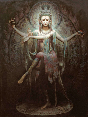 Female Buddha - Kuan Yin - Framed Prints by Anzai