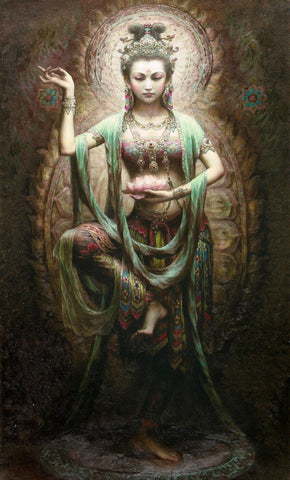 Female Buddhadeva - Kuan Yin - Canvas Prints