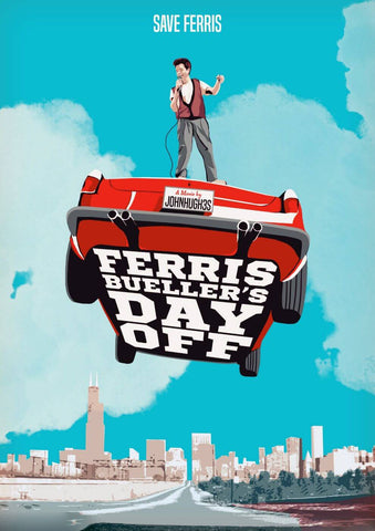 Ferris Buellers Day Off - Hollywood Comedy Movie Art Poster Collection by Tim