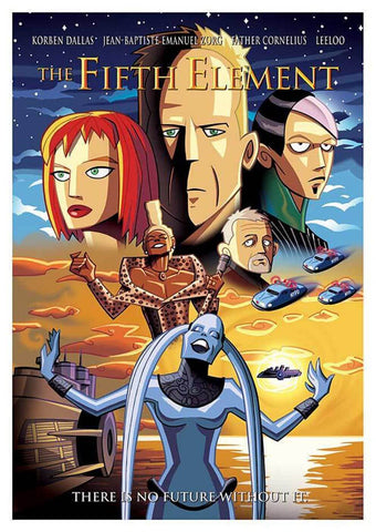 Fifth Element - Hollywood Sci-Fi Movie Art Poster Collection by Tim