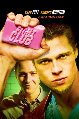Fight Club - Brad Pitt - Ed Norton - Hollywood Cult Classic English Movie Poster - Life Size Posters by Alice