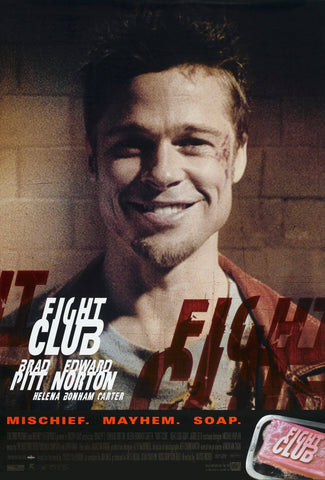 Fight Club - Brad Pitt - Hollywood Cult Classic English Movie Poster - Canvas Prints by Alice