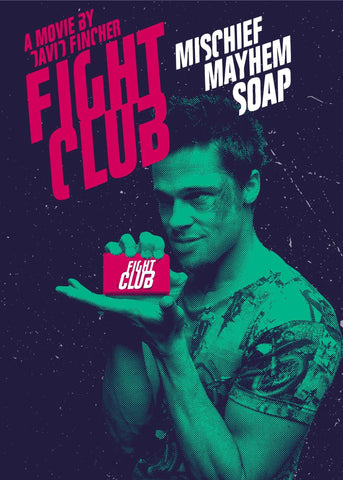 Fight Club - Brad Pitt - Soap - Hollywood Cult Classic English Movie Poster - Large Art Prints by Alice