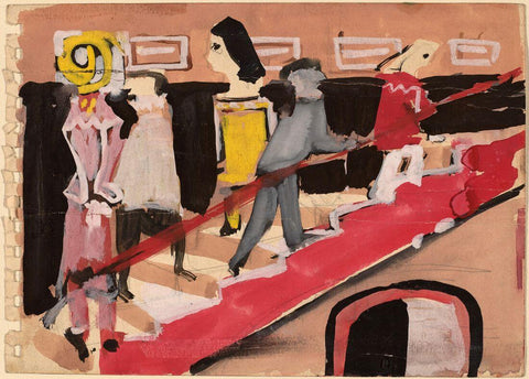 Figures on a Subway Staircase - Mark Rothko – Early Works - Framed Prints