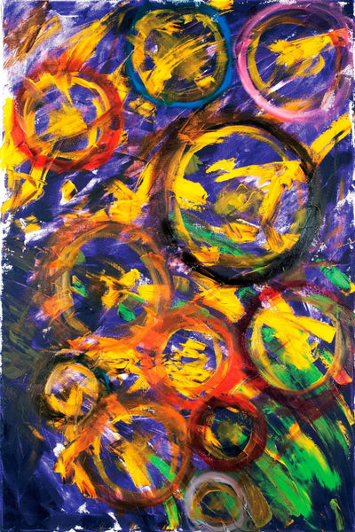Fireflies -Contemporary Abstract Art Painting - Framed Prints