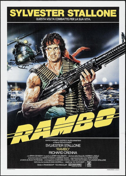 First Blood (Rambo) - Sylvester Stallone - Hollywood Action Movie - Italian Release Poster - Life Size Posters