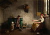 First Steps (Primi Passi) - Gaetano Chierici - 19th Century European Domestic Interiors Painting - Canvas Prints