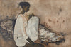 Fisher Girl - B Prabha - Indian Painting - Art Prints