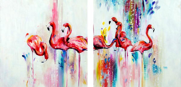 Flamingos by Christopher Noel - Art Panels