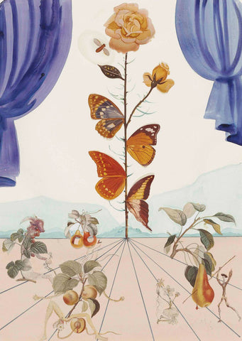 Flordali II (La Rose Papillon) – Salvador Dali Painting – Surrealist Art - Large Art Prints