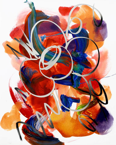 Flower Drawing - Jeff Koons - Posters by Jeff Koons