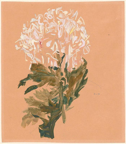 Flower Studies - Chrysanthemum - Posters by Egon Schiele