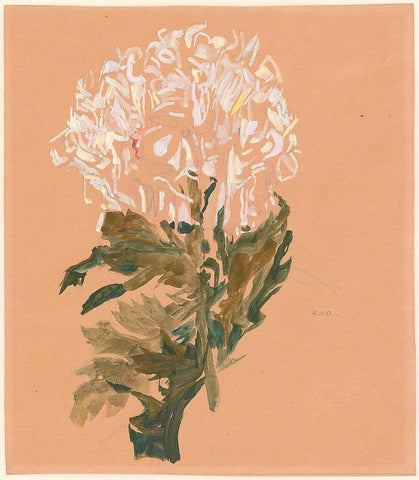 Flower Studies - Chrysanthemum by Egon Schiele
